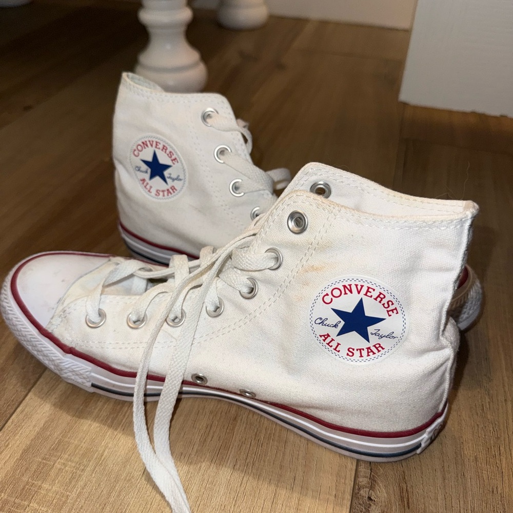 Converse White High-Top Sneakers